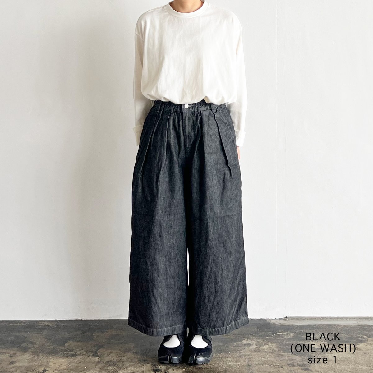 BLACK DENIM CIRCUS BAGGY_BLACK ONE WASH ブラックデニ BLACK DENIM CIRCUS BAGGY_BLACK ONE WASH ブラックデニ