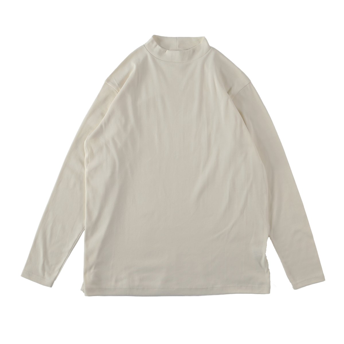 MOCK NECK L/S TEE ORGANIC COTTON RIB 長袖モックネック