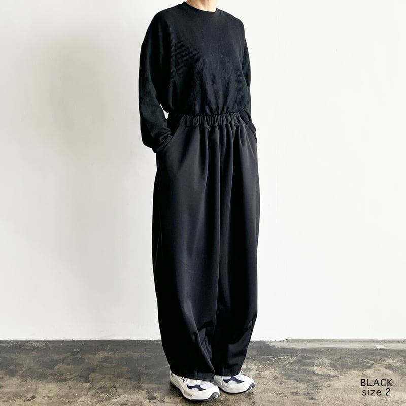 BACK PIQUE JERSEY EASY CIRCUS PANTS 裏カノコジャージ イ