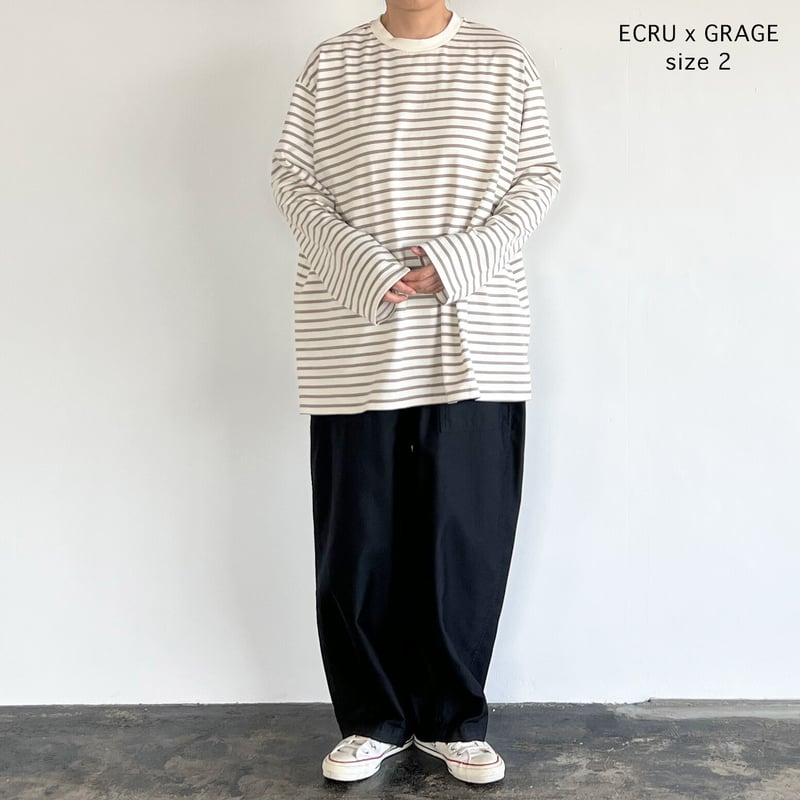 JUMBO L/S STRIPED TEE ボーダー ジャンボ長袖Tシャツ A52304
