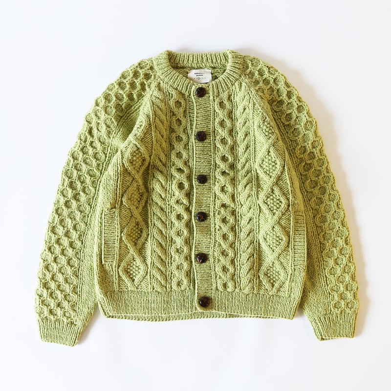 CABLE KNIT CARDIGAN（手編みケーブルニット カーディガン）A62201 |