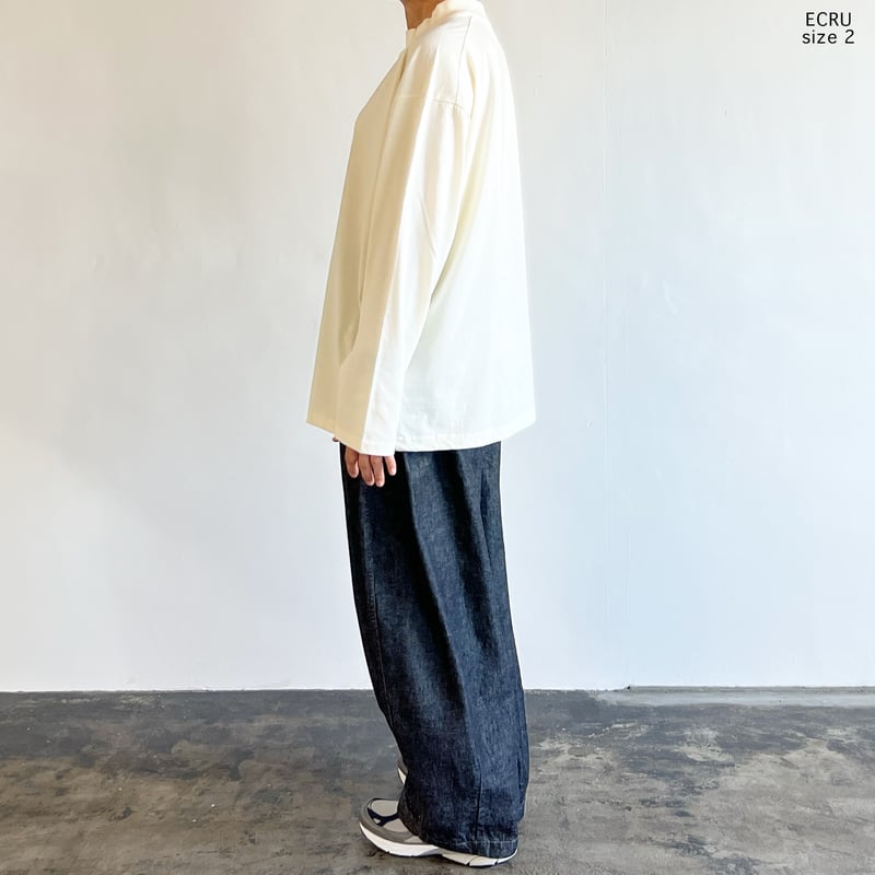 MOCK NECK L/S TEE ORGANIC COTTON JERSEY 長袖モッ