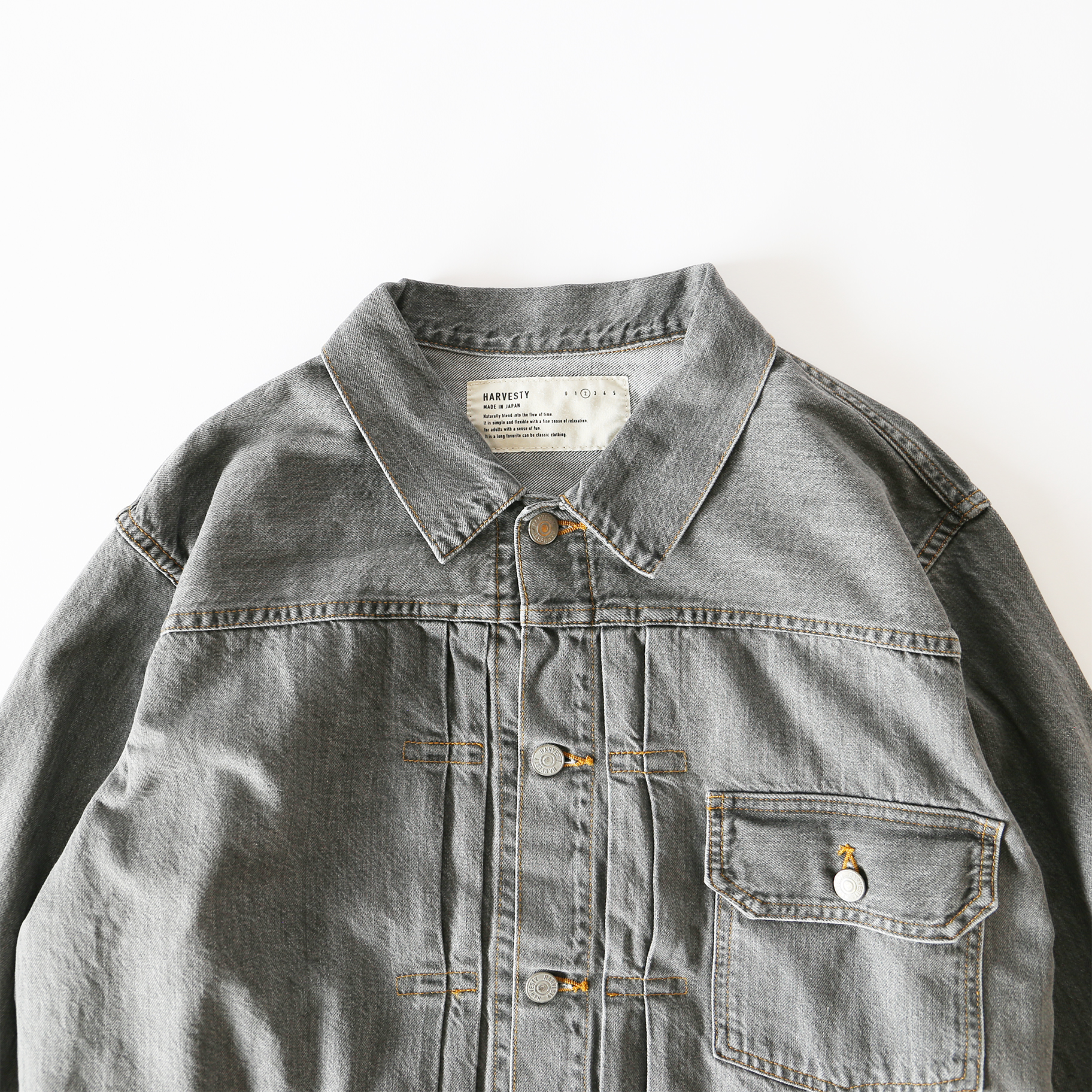 BLACK DENIM JACKET / GRAY FADE ブラックデニムジャケット / グ