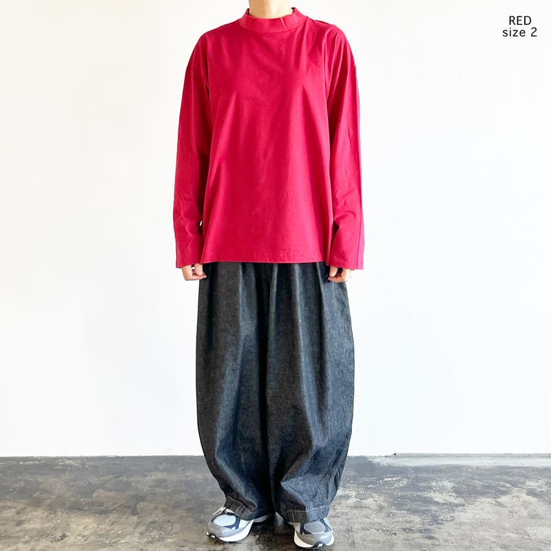 MOCK NECK L/S TEE ORGANIC COTTON JERSEY 長袖モッ