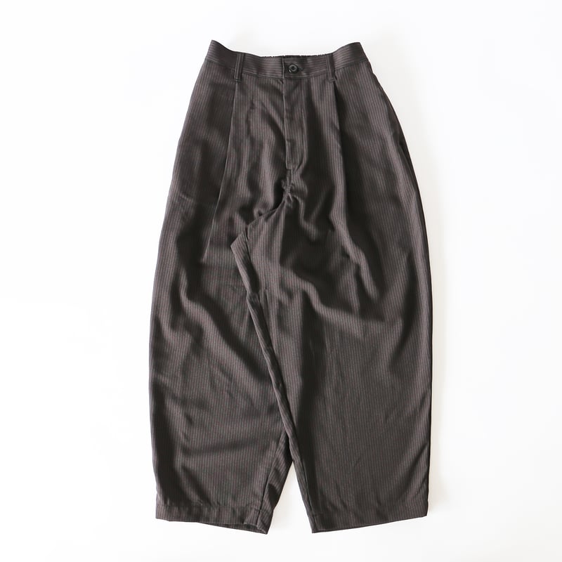 TROPICAL PINSTRIPES EGG TUCK PANTS トロピカルピンストライ