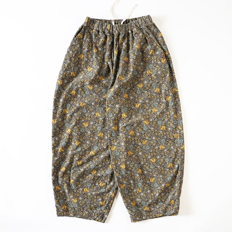 FLOWER CORDUROY EASY CIRCUS PANTS 花柄コーデュロイ イージ