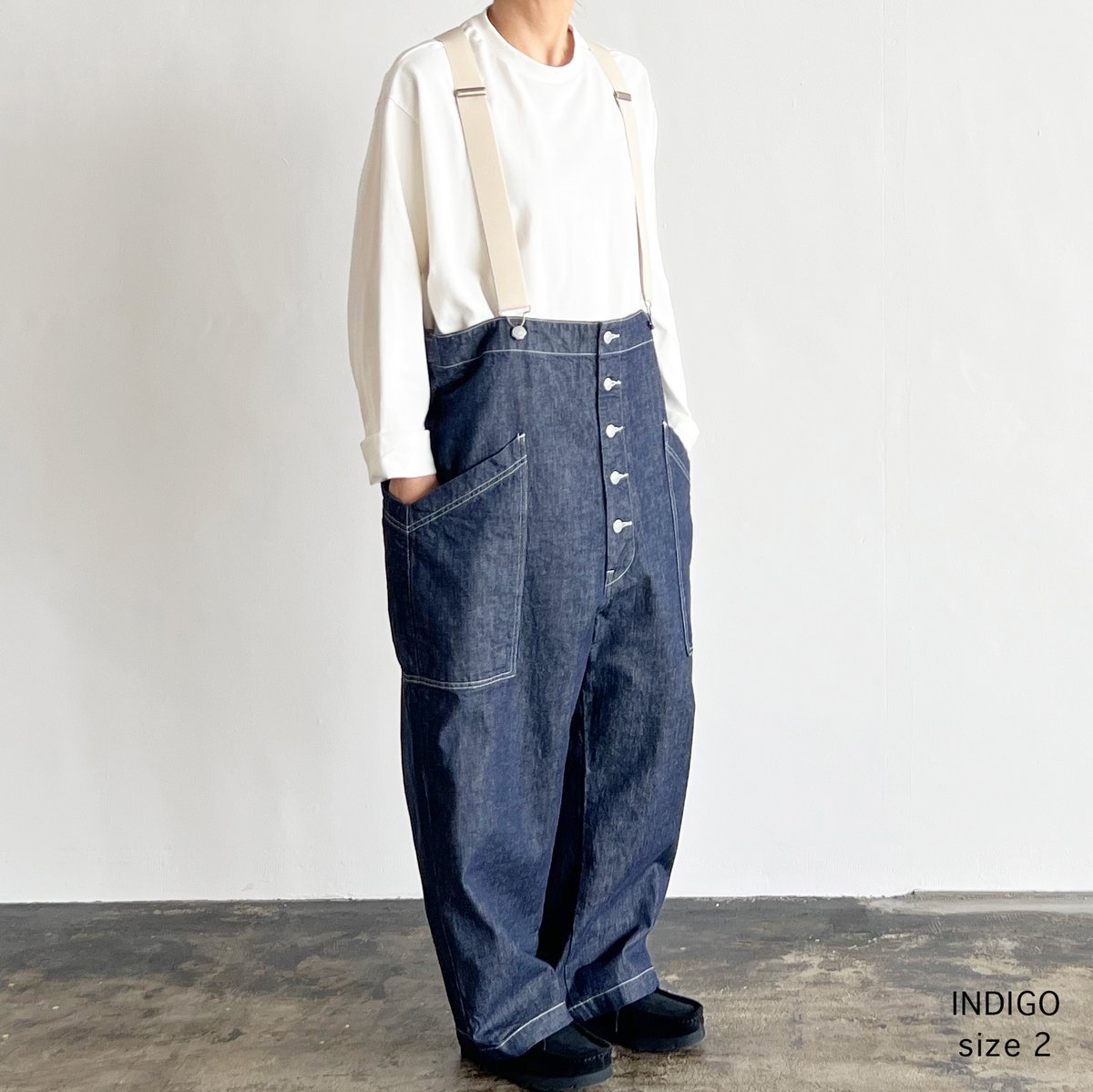 SUSPENDER GARDEN PANTS DENIM デニム サスペンダーガーデンパンツ