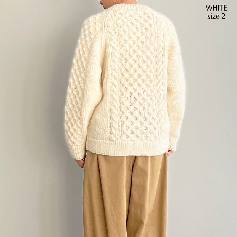 CABLE KNIT CARDIGAN（手編みケーブルニット カーディガン）A62201 |