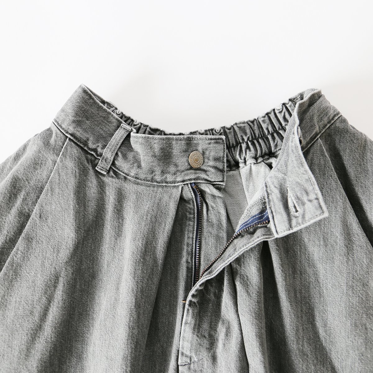 美品 現行品 HARVESTY ハーベスティ ブラックデニム カルメンスカート BLACK DENIM CARMEN SKIRT / GRAY FADE ブラックデニムカ