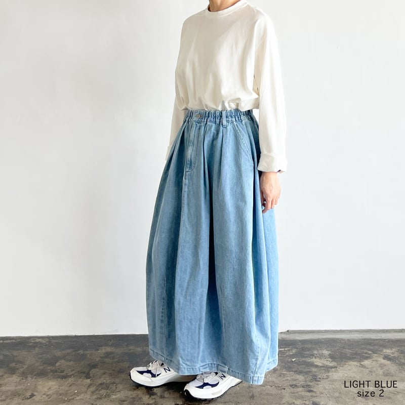 新品タグ付 SWEAT＋SWING スカート２枚サーカスサーカスcircus DENIM CIRCUS SKIRT / LIGHT BLUE デニム サーカススカート /