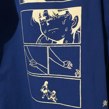 Daoko×小骨トモ×peequodコラボ「捨てちゃってね」ロンT navy