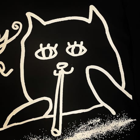 【受注生産】CIAOち○〜るが海外で「猫用コカイン」と呼ばれてるの好きすぎビッグシルエットロンT