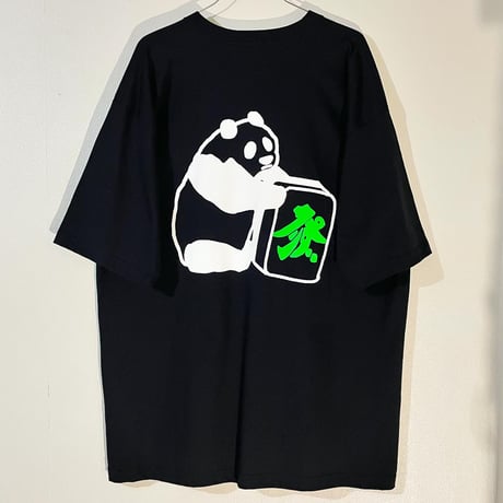 よく見ると發じゃないよ麻雀パンダビッグシルエットtee