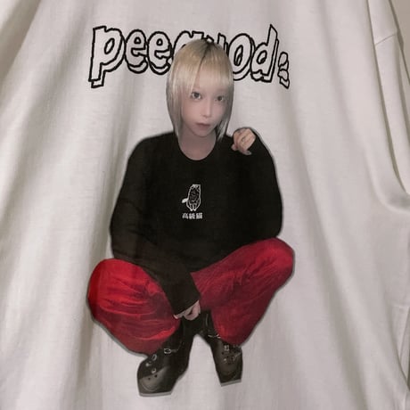 高級猫を着た高級猫ビッグシルエットtee WHITE