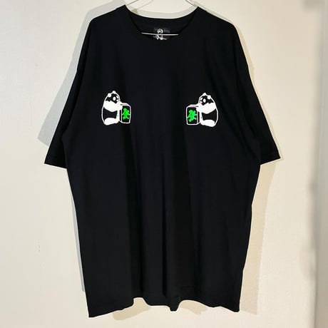 よく見ると發じゃないよ麻雀パンダビッグシルエットtee