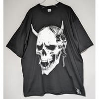 骨能面“般若”大判印刷ビッグシルエットtee