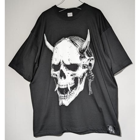 骨能面“般若”大判印刷ビッグシルエットtee