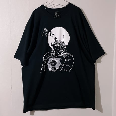 小骨トモ× peequod 顔射少女ビッグシルエットtee