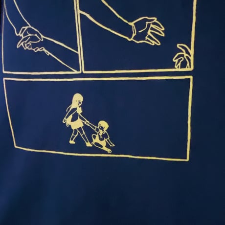 Daoko×小骨トモ×peequodコラボ「捨てちゃってね」ロンT navy