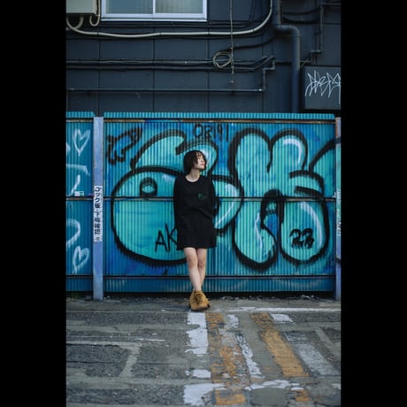 【受注生産】高円寺MAPロンT〜いっしょにおさんぽver〜　black