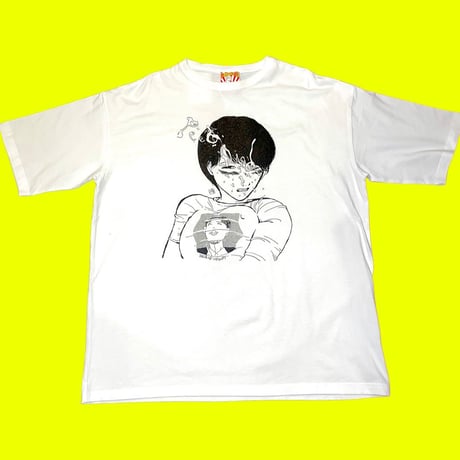 小骨トモ× peequod 顔射少女ビッグシルエットtee