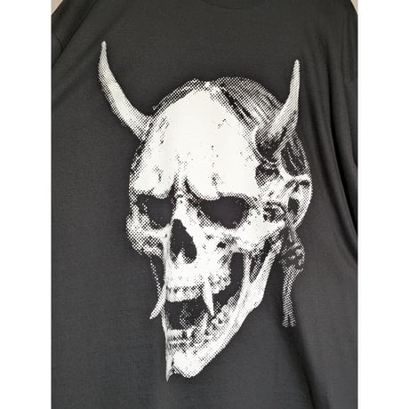 骨能面“般若”大判印刷ビッグシルエットtee