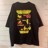 流川・薬研堀MAPビッグシルエット Tee  BLACK
