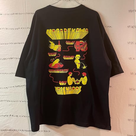 流川・薬研堀MAPビッグシルエット Tee  BLACK