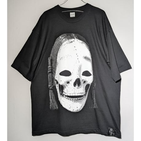 骨能面“小面”大判印刷ビッグシルエットtee