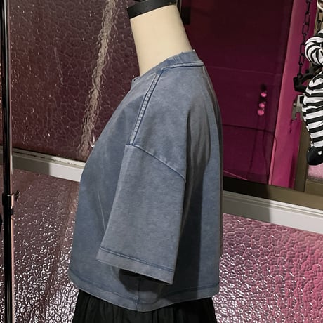 peequod白鯨ロゴ刺繍クロップドトップス