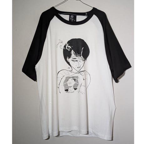 【予約販売】小骨トモ× peequod 顔射少女ラグランtee