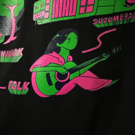 【受注生産】高円寺MAPロンT〜いっしょにおさんぽver〜　black