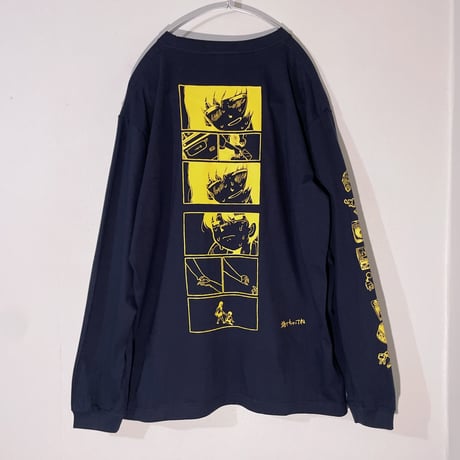 Daoko×小骨トモ×peequodコラボ「捨てちゃってね」ロンT navy