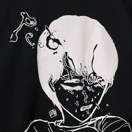 小骨トモ× peequod 顔射少女ビッグシルエットtee
