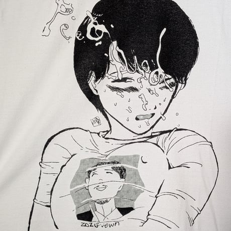 【予約販売】小骨トモ× peequod 顔射少女ラグランtee