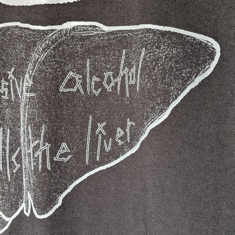 “過剰なアルコール摂取は肝臓を殺します”と文字通り「肝に銘じた」結果死んだ肝臓リンガーtee