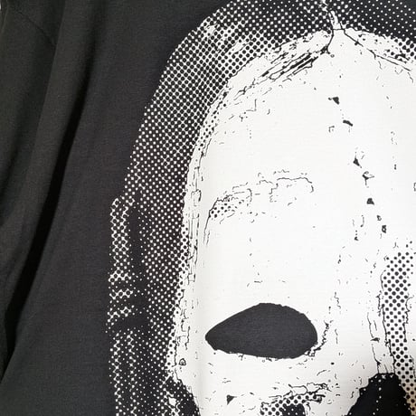骨能面“小面”大判印刷ビッグシルエットtee