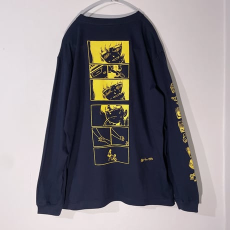 Daoko×小骨トモ×peequodコラボ「捨てちゃってね」ロンT navy