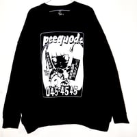 ピンクチラシビッグシルエットスウェット