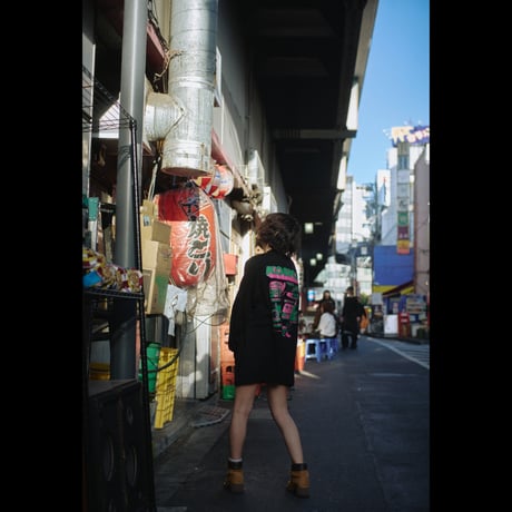 【受注生産】高円寺MAPロンT〜いっしょにおさんぽver〜　black