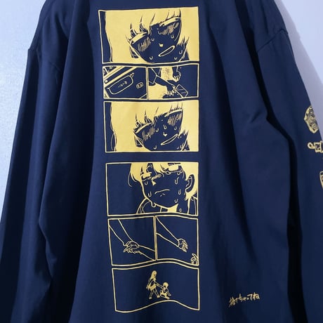 Daoko×小骨トモ×peequodコラボ「捨てちゃってね」ロンT navy
