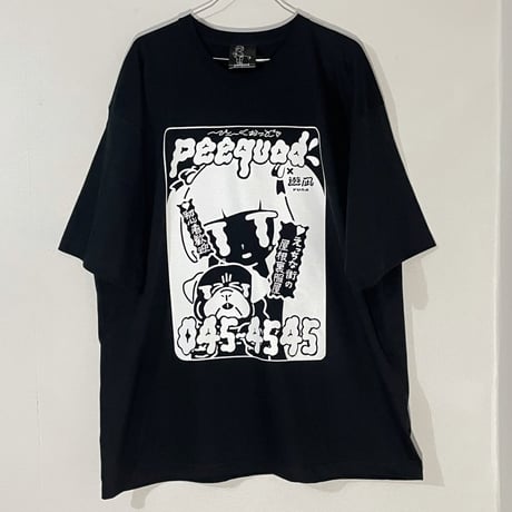 【遊凪×peequodコラボ】にょろにょろピンクチラシビッグシルエットtee