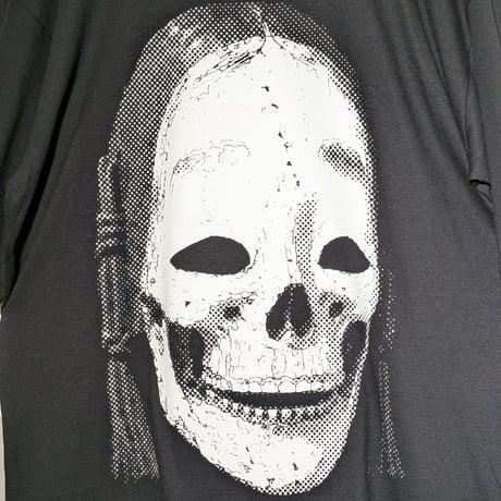 骨能面“小面”大判印刷ビッグシルエットtee