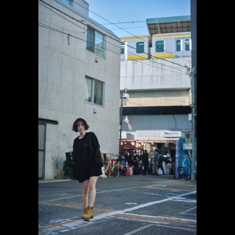 【受注生産】高円寺MAPロンT〜いっしょにおさんぽver〜　black