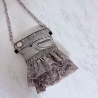 gray✖️レオパードチュール(シルバー金具)