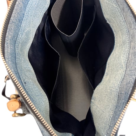 Bamboo denim bag