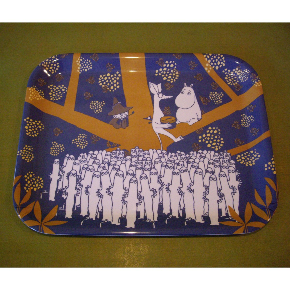 新品　ムーミン　白樺合板(メラミンコーティング)トレイ27cmサイズ 　A 新品 ムーミン 白樺合板(メラミンコーティング)トレイ27cmサイズ A