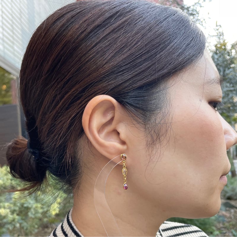 Gem Palace K18 トルマリンピアス