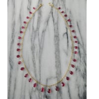 Amrapali [ピアス］グリーンアメジスト×アメジスト3連 | Maharani Garden