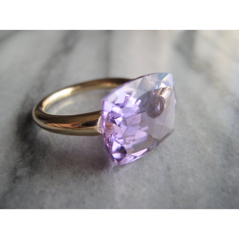 Raanii[キャンディリング]アメジストL スクエア 12K GOLD | Maharan